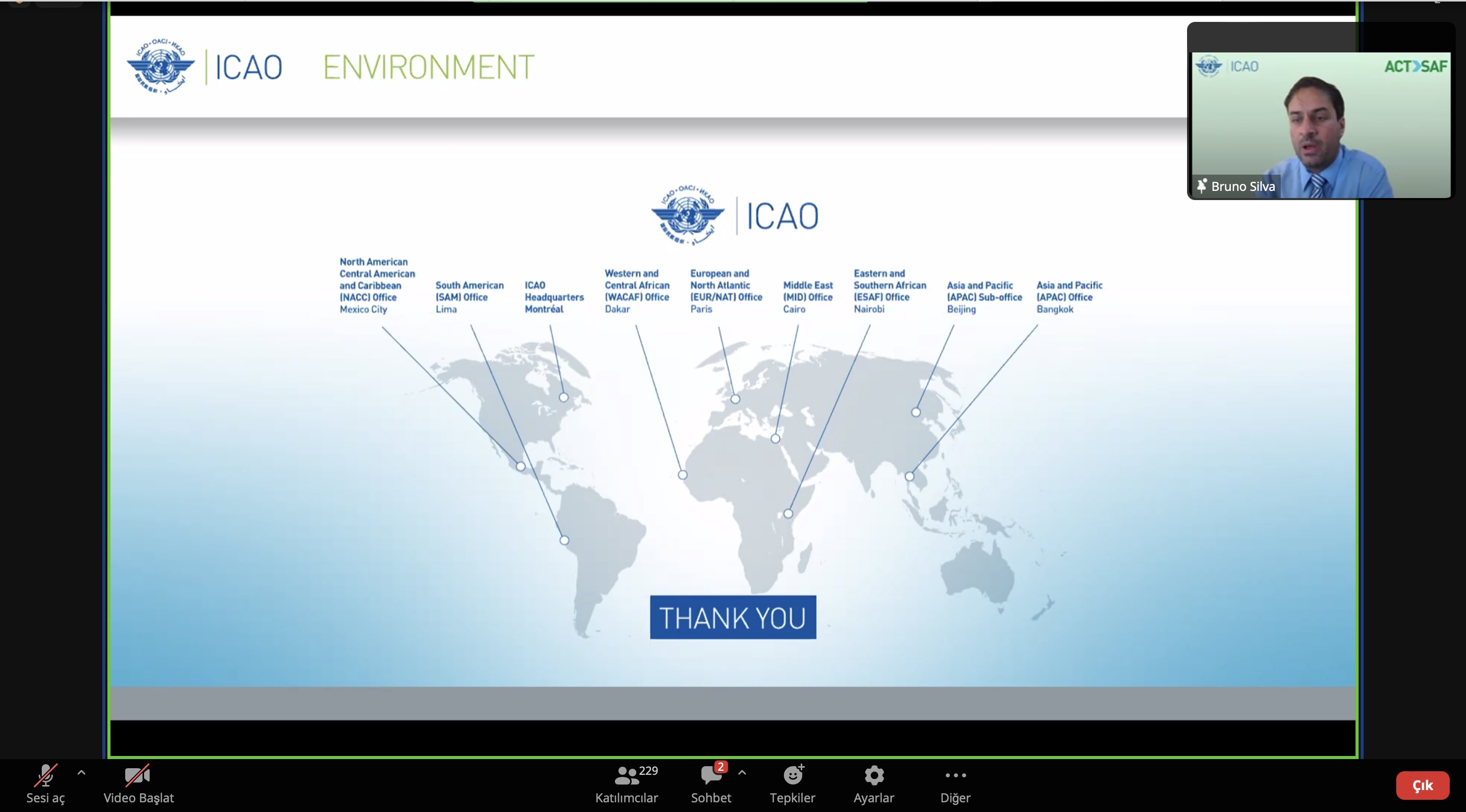 Uluslararası Sivil Havacılık Örgütü (ICAO)  Bruno Silva Teşekkürler